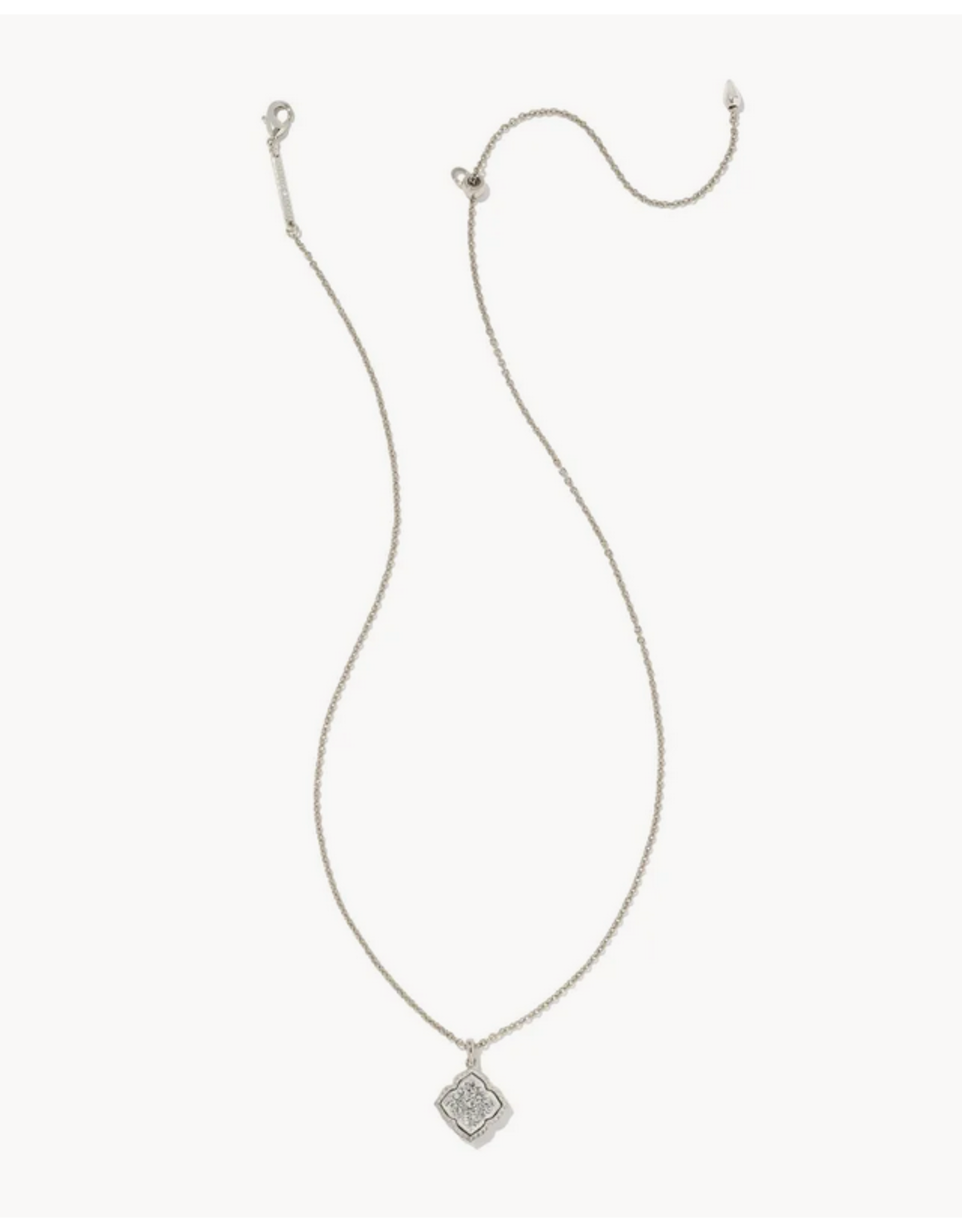 Kendra Scott Mallory Necklace in Platinum Drusy in Silver