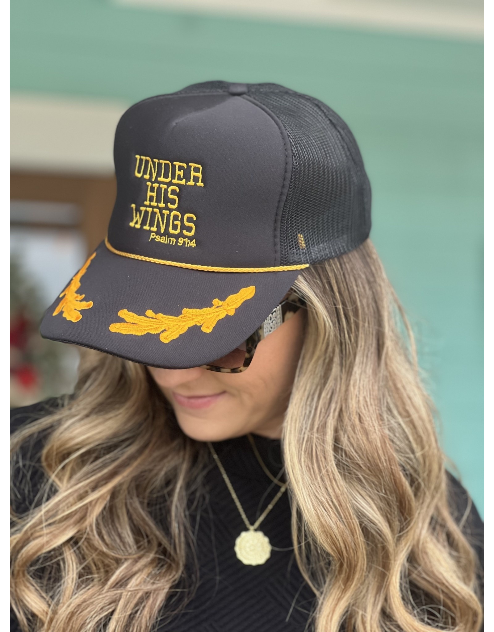 Under His Wings Embroidered Cap