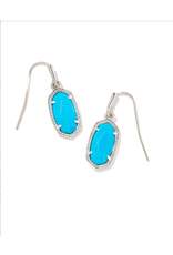 Kendra Scott Lee Earrings Silver Bright Blue Magnesite