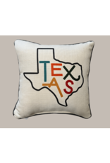 Texas Multi Letter Pressed State Pillow