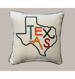 Texas Multi Letter Pressed State Pillow