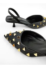 ShuShop Octavia Studded Black Kitten Heel