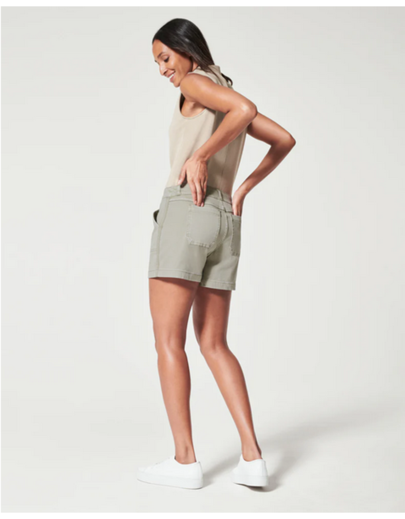 Spanx Spanx Stretch Twill Trouser Short Tuscan Olive