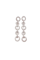 Treasure Jewels Crystal Silver Chain Earrings