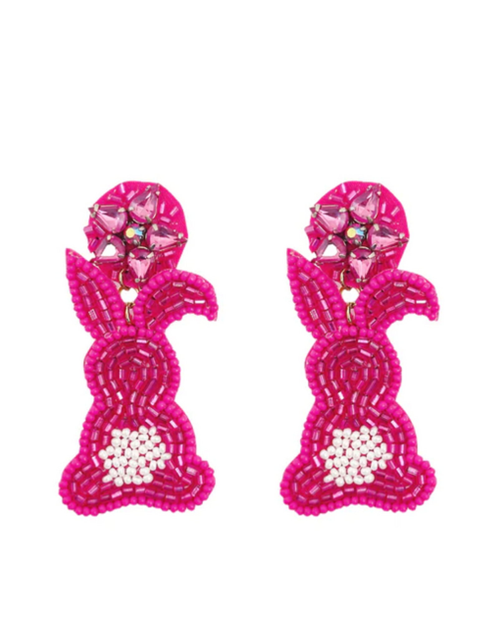 Treasure Jewels Pink Bunny Earrings