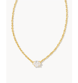 Kendra Scott Cailin Necklace White CZ on Gold