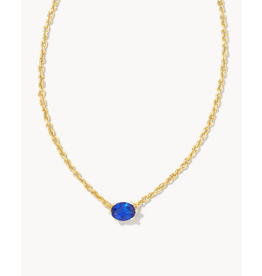 Kendra Scott Cailin Necklace Blue Crystal on Gold