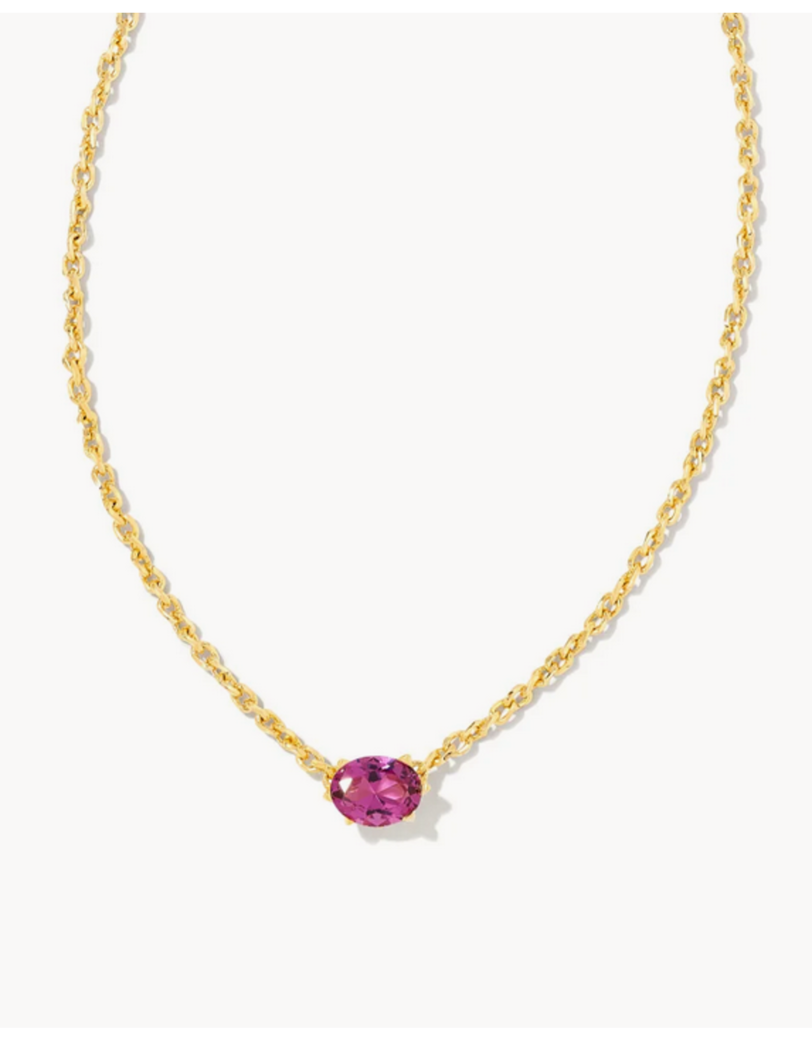 Kendra Scott Cailin Necklace Purple Crystal on Gold (FEB.)