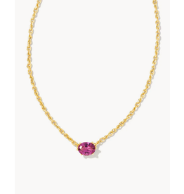 Kendra Scott Cailin Necklace Purple Crystal on Gold (FEB.)