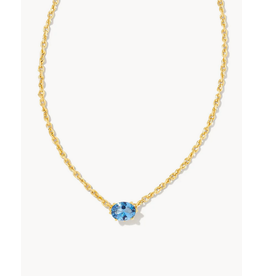 Kendra Scott Cailin Necklace Blue Violet Crystal on Gold  (DEC.)