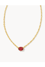 Kendra Scott Cailin Necklace Burgundy Crystal on Gold (JAN.)