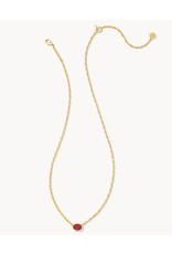 Kendra Scott Cailin Necklace Burgundy Crystal on Gold (JAN.)