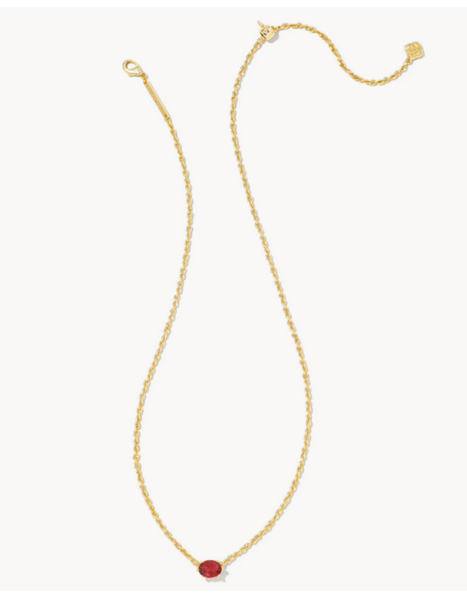 Kendra Scott Cailin Necklace Burgundy Crystal on Gold (JAN.)