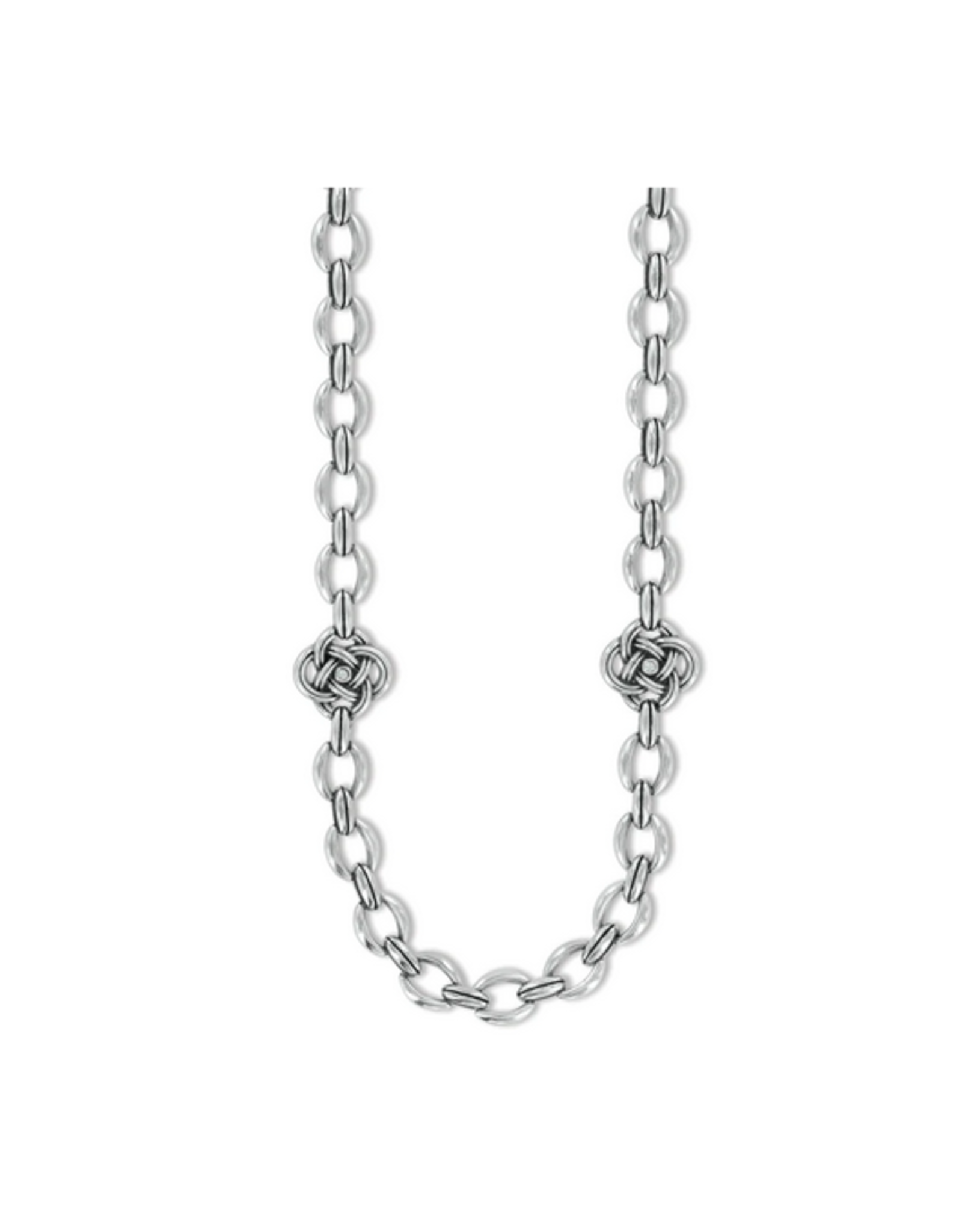 Brighton Interlok Knot Link Necklace Rhinestone Angel