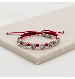 My Saint My Hero MSMH Benedictine Blessing Bracelet- Red