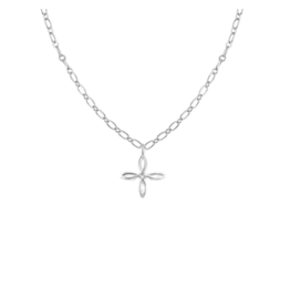 Natalie Wood Silver She's Classic Drop Necklace