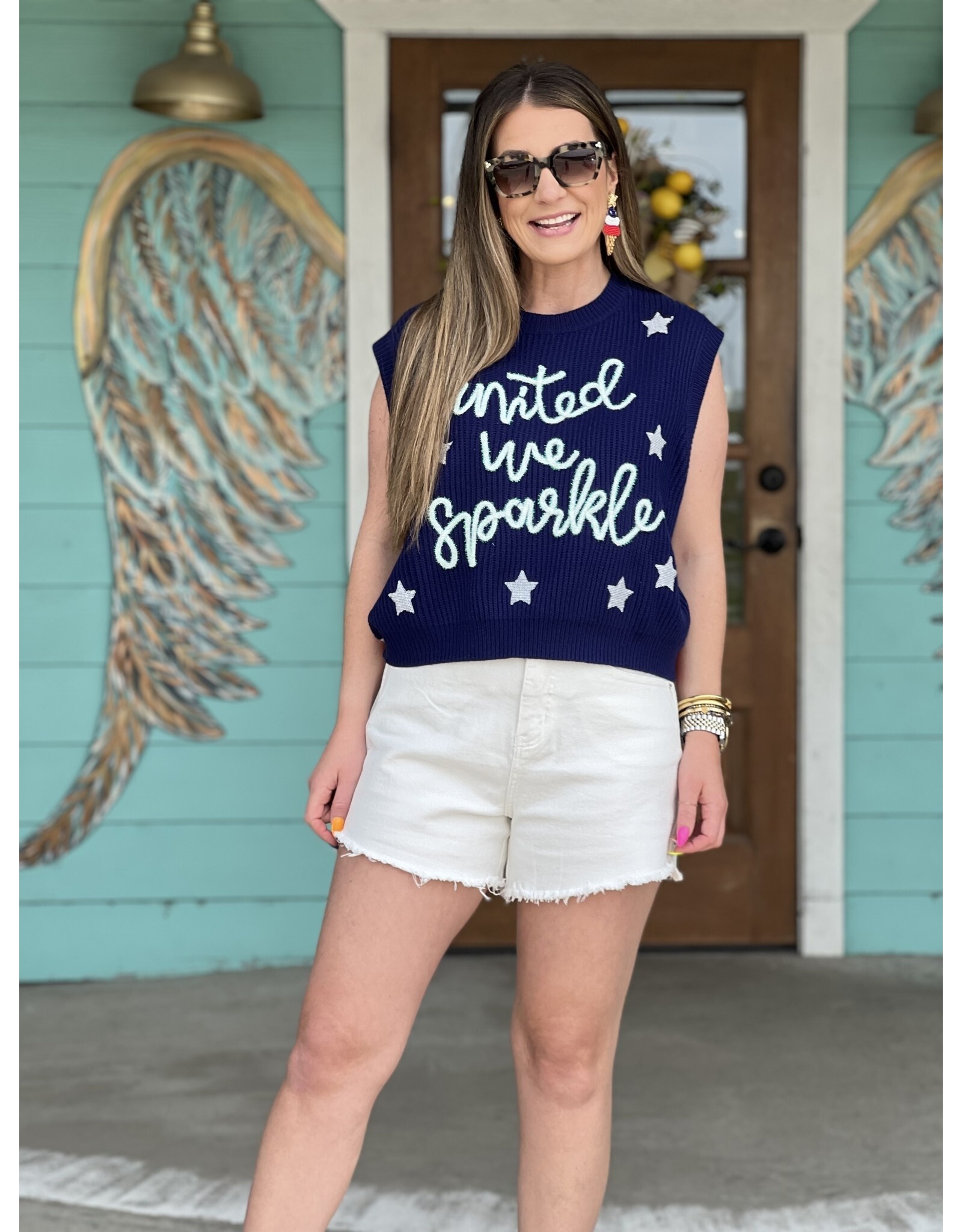 Queen of Sparkles United  Sparkle Sweater Vest
