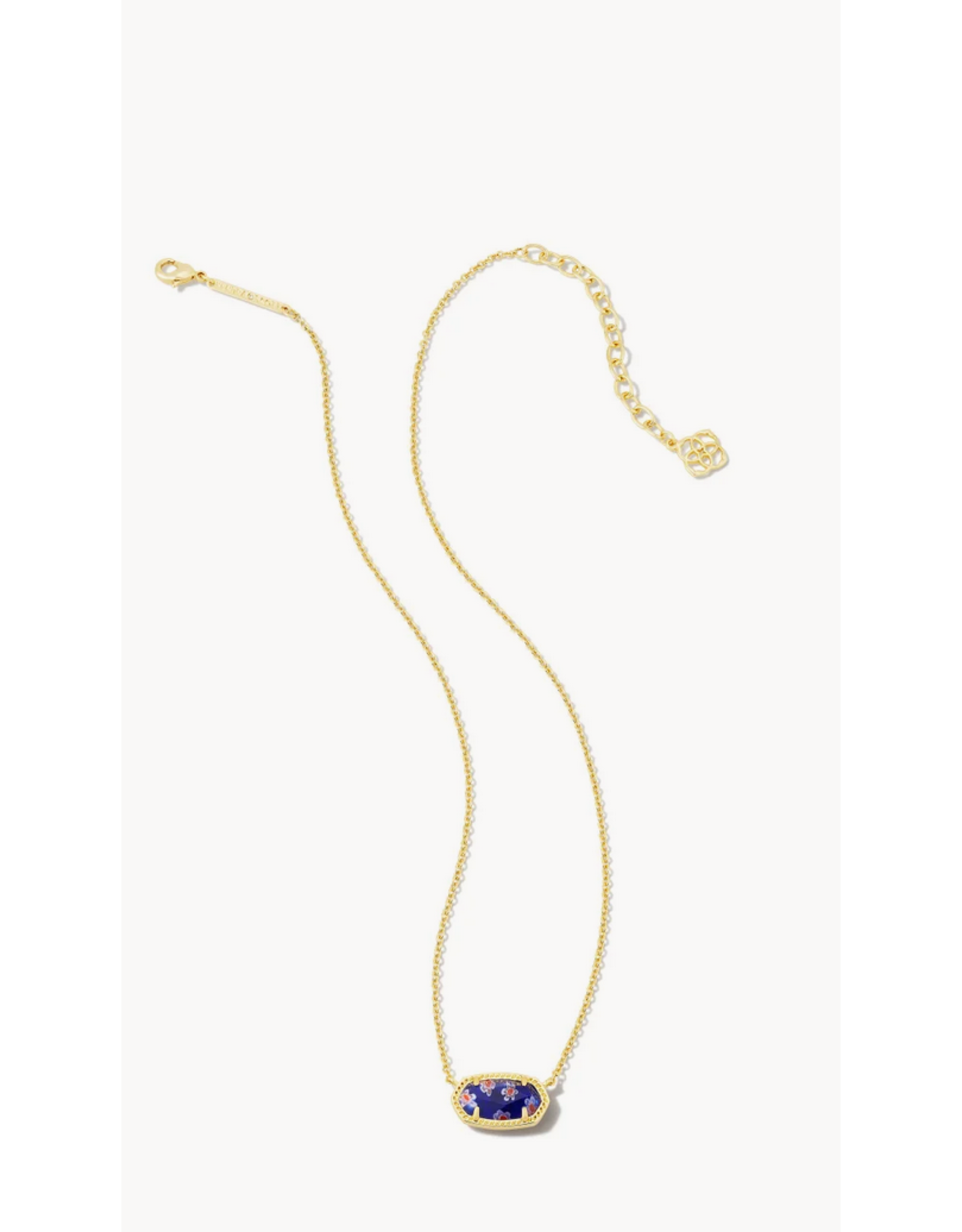 Elisa Gold Pendant Necklace in Cobalt Cat's Eye | Kendra Scott