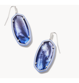 Kendra Scott Elle Enamel Frame Drop Earring Rhod Dark Lavender Ombre