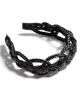 Basket Weave Headband Black