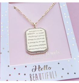 Treasure Jewels God grant me Serenity Necklace Gold