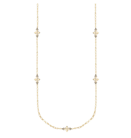 Natalie Wood Believer Cross Station Necklace Gold