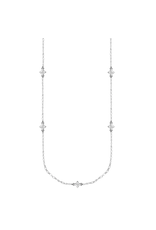 Natalie Wood Believer Cross Station Necklace Silver