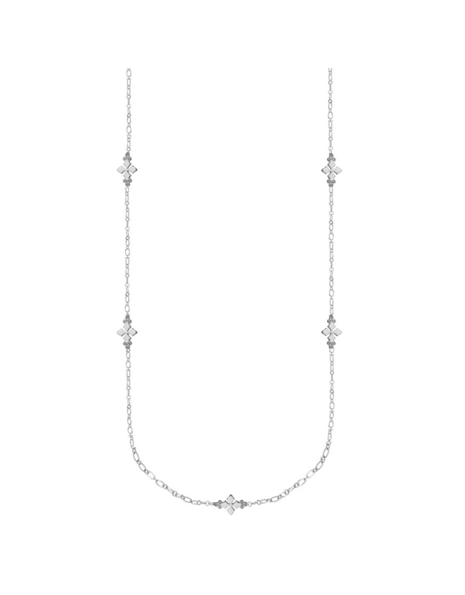 Natalie Wood Believer Cross Station Necklace Silver