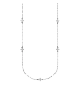 Natalie Wood Believer Cross Station Necklace Silver