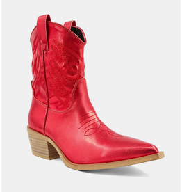 ShuShop Zahara Red Metallic Boots