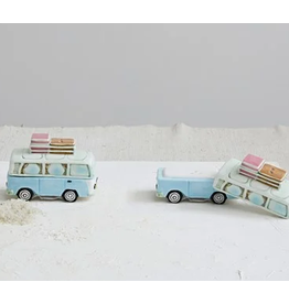 3-1/2"L Stoneware Van w/ Luggage Salt & Pepper Shaker