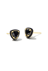 Kendra Scott Arden Stud Earring Gold Black Agate