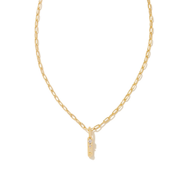 Kendra Scott Crystal Letter I Necklace Gold