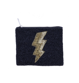 Beaded Lightning Bolt Coin Purse