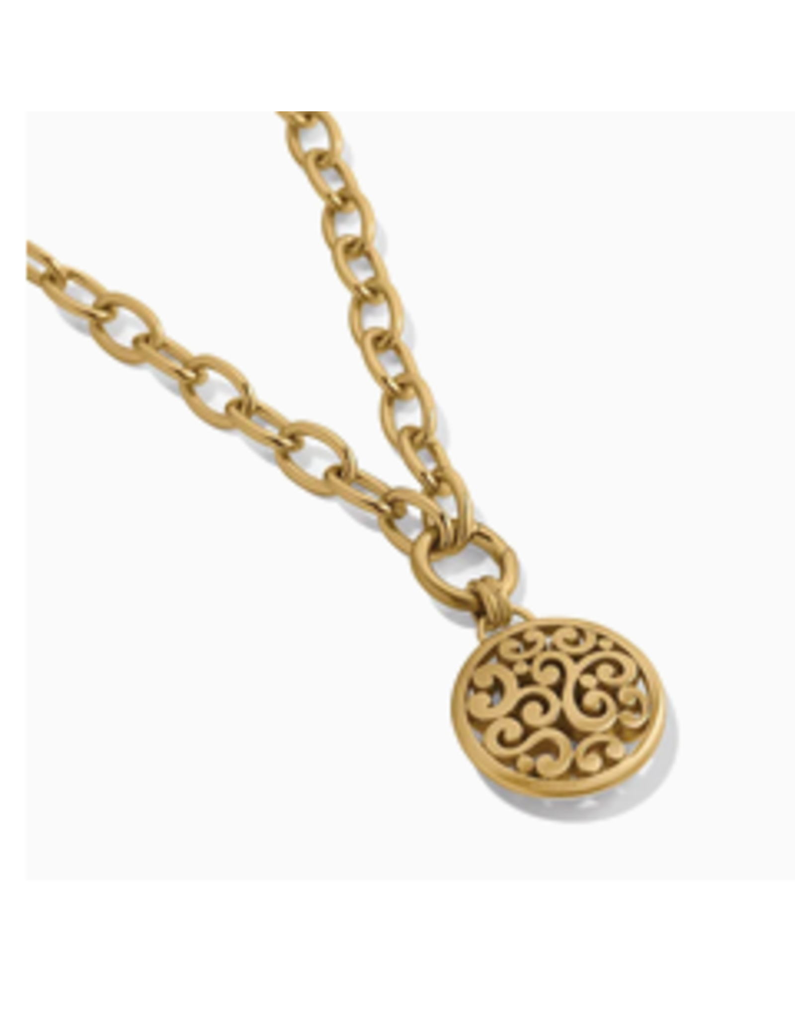 Brighton Contempo Medallion Gold Charm Necklace