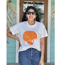 Queen of Sparkles Orange Helmet Tee