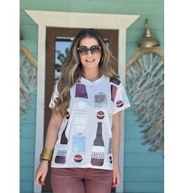 Queen of Sparkles Maroon Icon Drink Tee