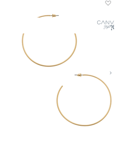 Gwen Hoop Earrings in Satin Gold