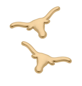 Texas Longhorns 24K Plated Stud Earrings
