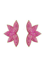 Treasure Jewels Pink Fan Earrings