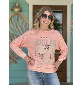 Pink Long Sleeve Rock Eagle Tee