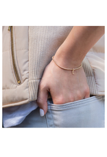 Enewton Classic Gold 2mm Bead Respect Initial Charm Bracelet