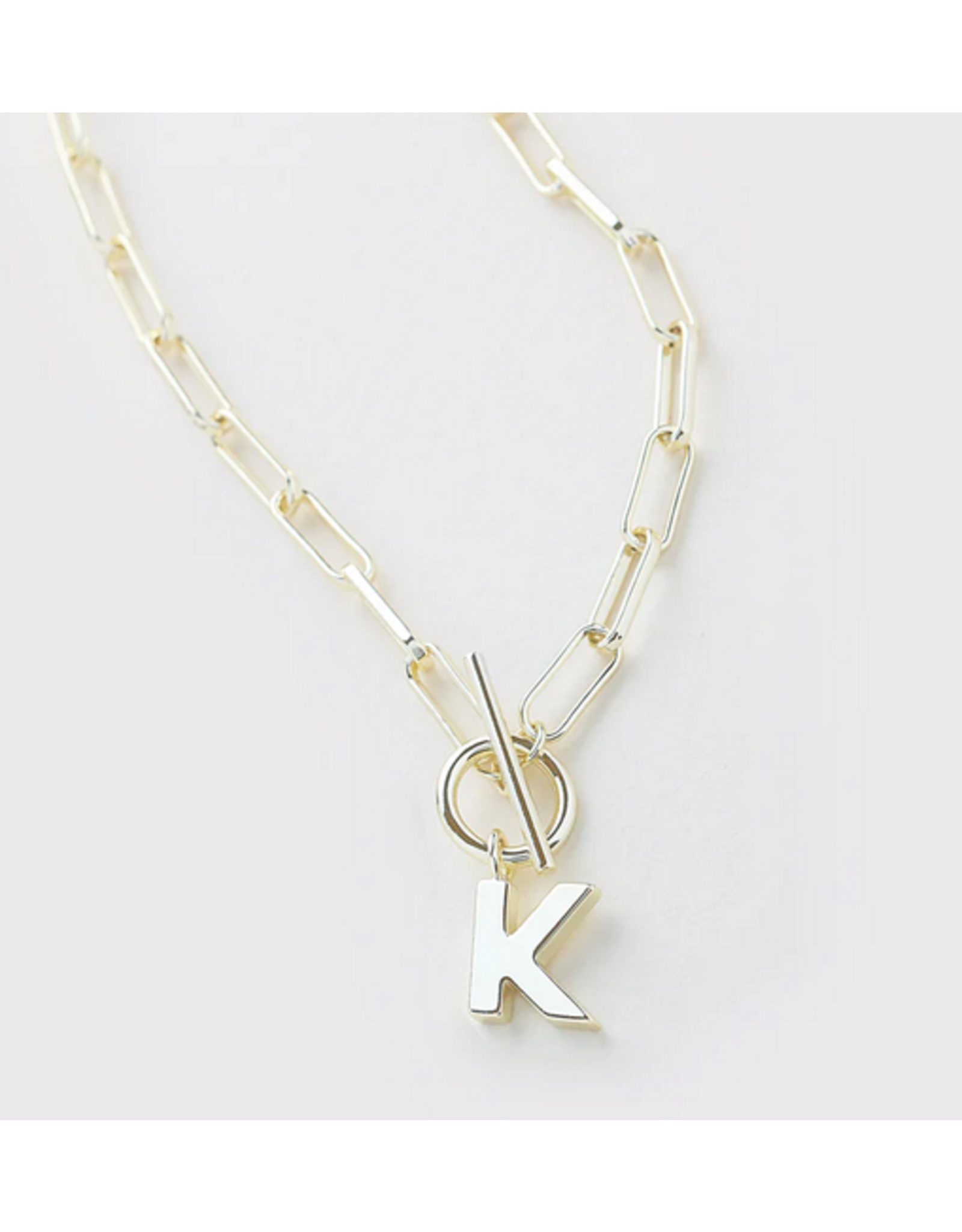 Toggle Initial Necklace – Natalie Wood Designs
