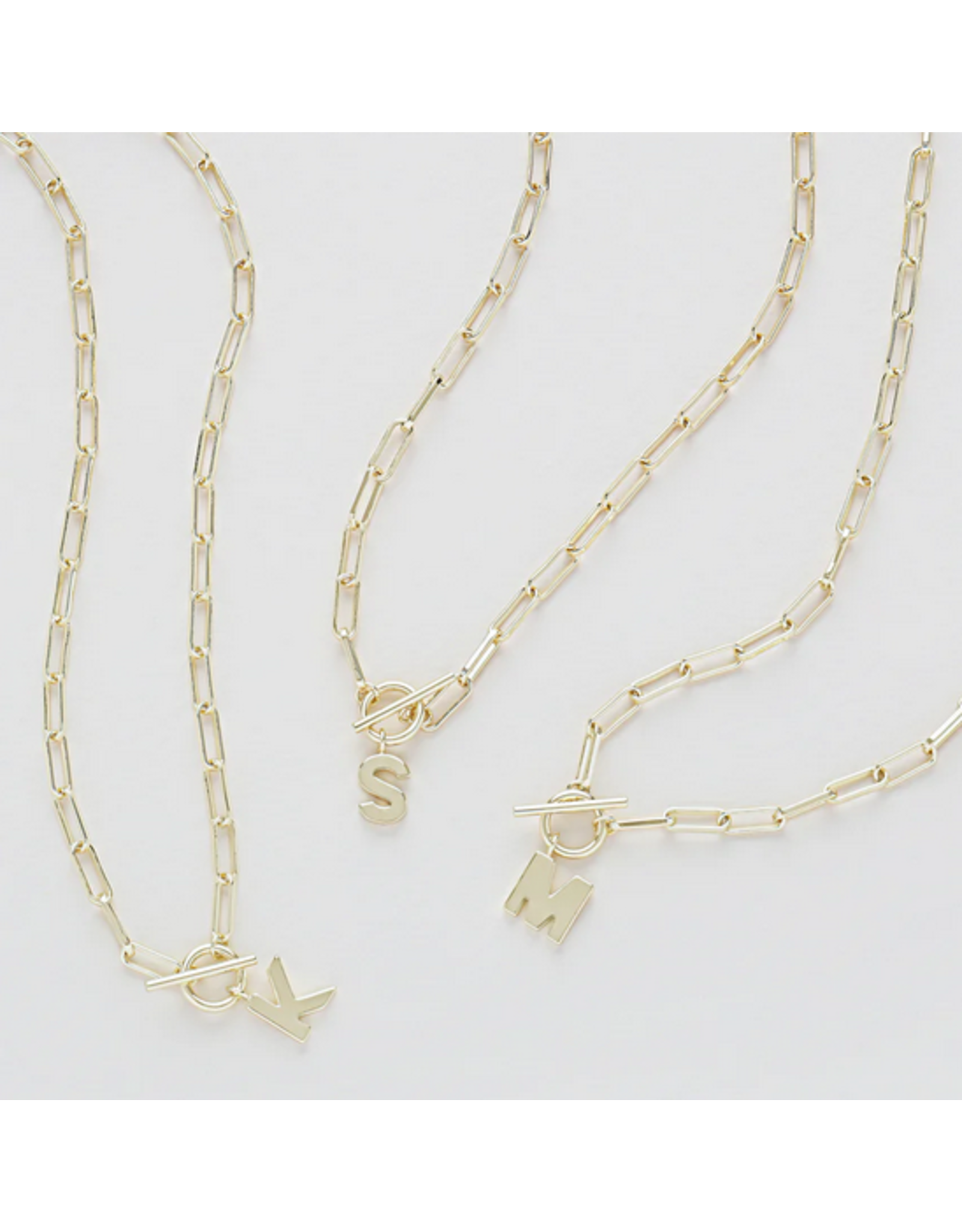 Toggle Initial Necklace - Q – Natalie Wood Designs