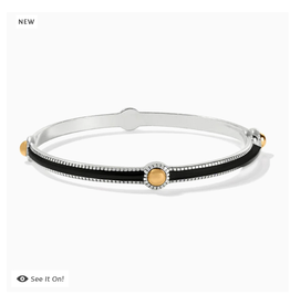 Brighton Interlock Noir Slim Bangle