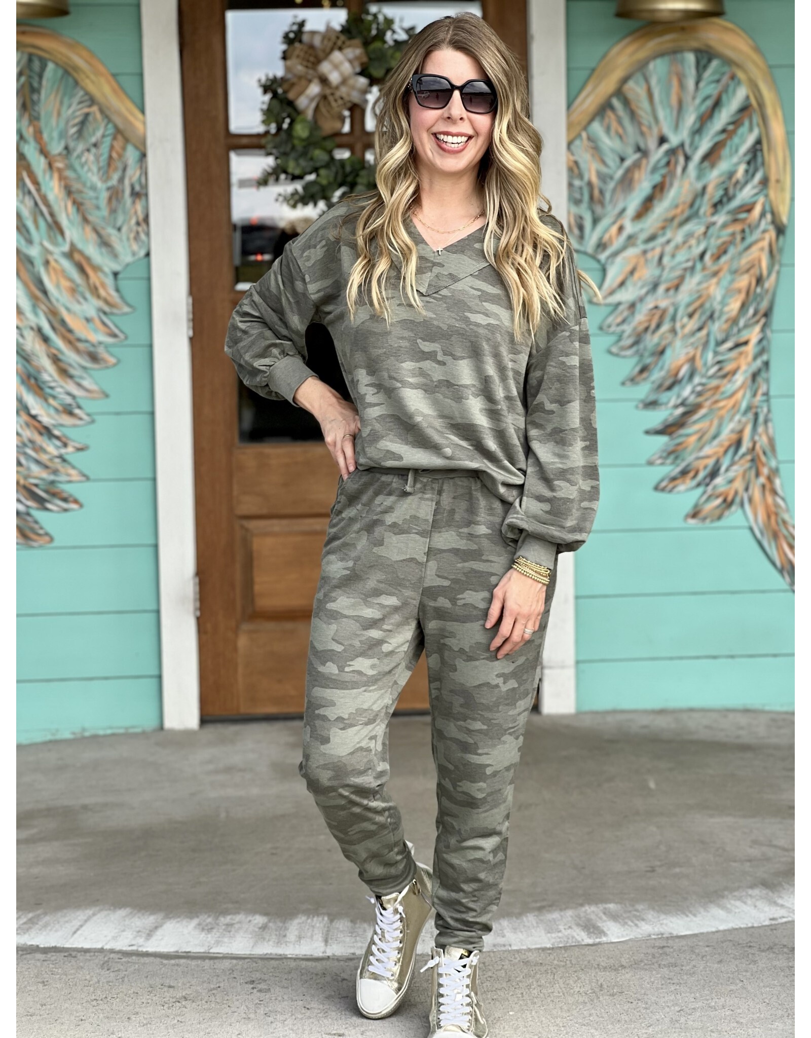Green Camo Laurie Joggers