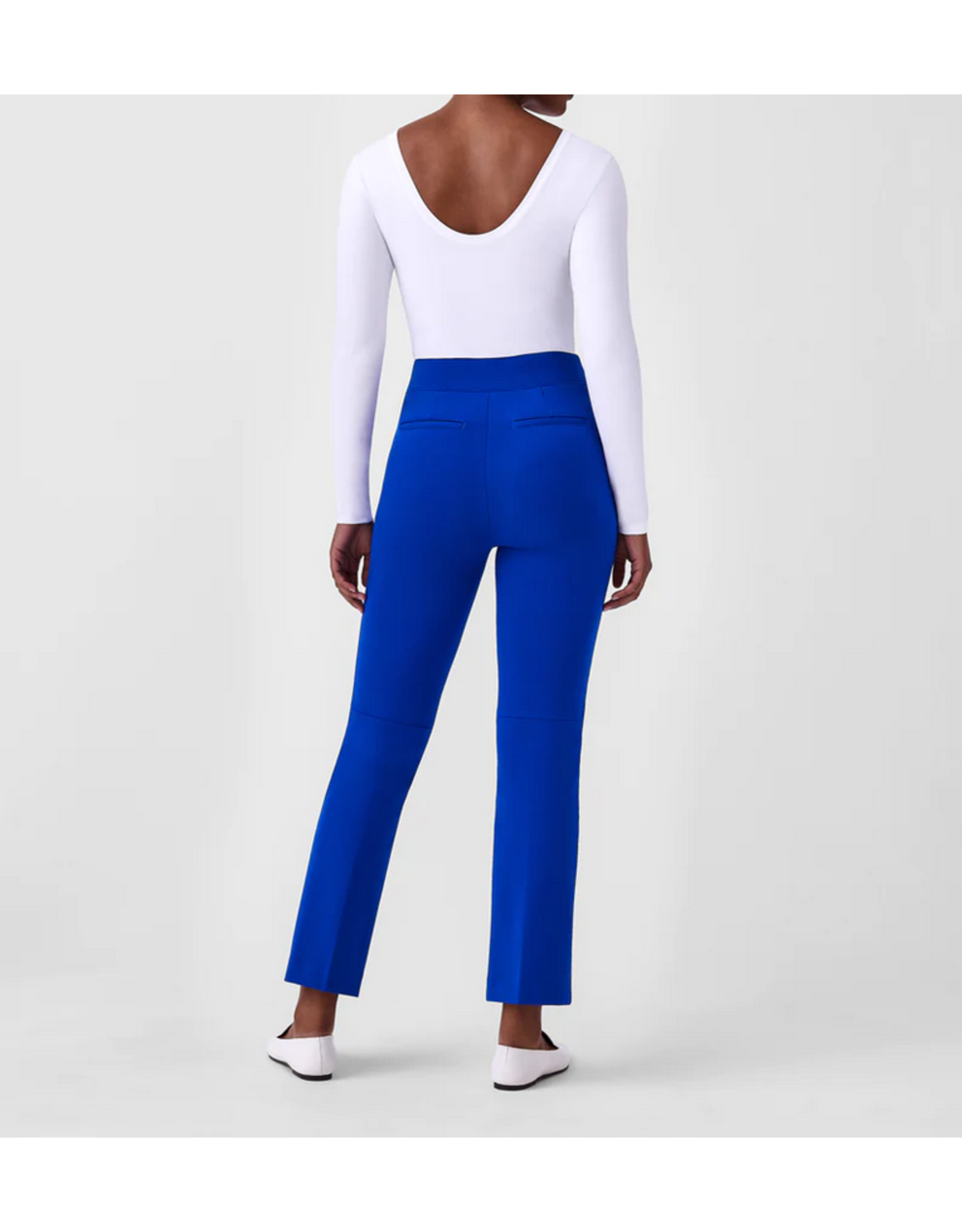 SPANX, Pants & Jumpsuits, Spanx Perfect Pant Slim Straight Blue Gray  Pinstripe Nwot