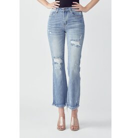 Risen Risen MID RISE DISTRESSED Ankle Flare Jeans