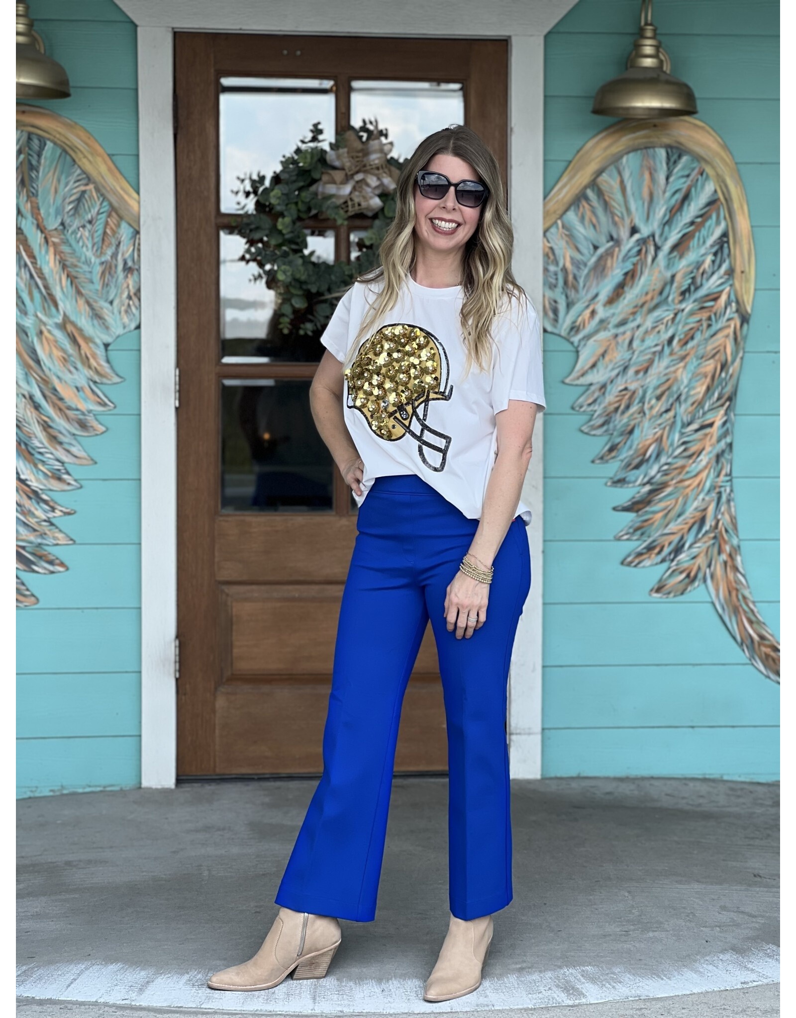 The Perfect Fit Flare Pants - Blue – TayloredGirlBoutique