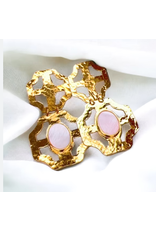 Treasure Jewels Stacey Light Pink Stone Earrings